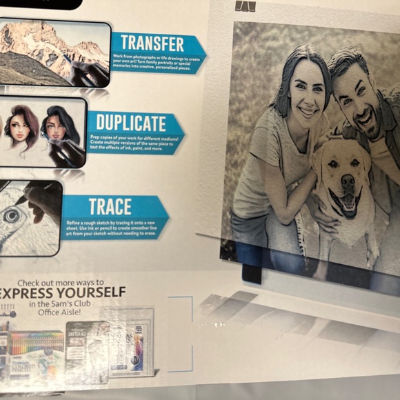 Backlight Drawing Pad Artists Trace Lighted Pad NIB - Picture 3 of 5